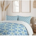 thumbnail image 6 of Ambesonne Moroccan Duvet Cover Sets, Mosaic Roman Stars, 2-King, Green Blue White, 6 of 7