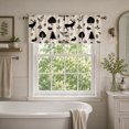 thumbnail image 2 of SPXUBZ Woodland Deer Window Valance Curtain Black White Forest Animal Pattern Rod Pocket Short Curtain Rustic Decor, 2 of 5