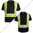 thumbnail image 5 of JORESTECH 5-Pack Hi-Vis Short Sleeve Safety Shirt, Two-Toned (Black, XS), 5 of 10