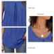 thumbnail image 3 of Camiseta sin mangas tipo túnica plisada para mujer, informal, sin mangas, cuello redondo, ajuste holgado, dobladillo curvado, camiseta básica, 3 of 7