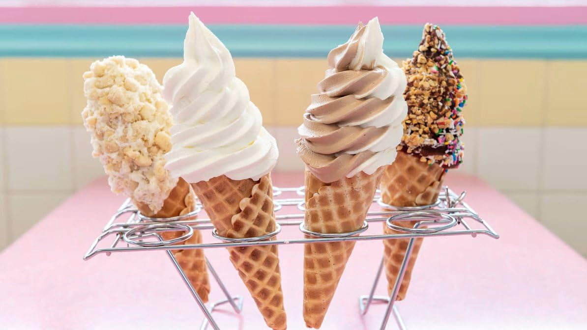 Frostline Vanilla & Chocolate Soft Serve Powdered Ice Cream Mix | Lactose Free | Kosher | 6 lb. Bag Each