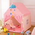 thumbnail image 2 of BSHAPPLUS Kids Tent Large Playhouse Indoor & Outdoor Kids Play Castle Tent with Mat,Star Light Washable Teepee Tent for Boys & Girls, Kids Play House for Toddler, 2 of 14