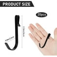 thumbnail image 2 of NOGIS 20 Pcs J Shaped Hook Snap On Hook Stainless Steel Hanger Clip-on Hook Wire Rack Hook Hanging Sink Grid Hook for Kitchen, Bedroom, Office, Wire Shelf (Black), 2 of 7