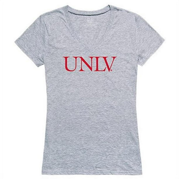 W Republic Vêtements 520-137-H08-01 Université de Nevada & 44; Las Vegas Femmes Phoque Tee-Shirt - Heather Gris & 44; Petit