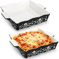 "2 Pack Ceramic Baking Dishes (9"x9"), Casserole Dishes for Oven, Ceramic Bakeware Set Square Baking Pan for Brownie, Lasagna, Roasting