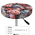 thumbnail image 4 of Fotbe Rose Flowers Stool Covers Round,Waterproof Round Bar Stool Covers Bar Chair Covers Washable Stool Cushion Slipcover for 12-14 Inch Chair-13 inch, 4 of 7