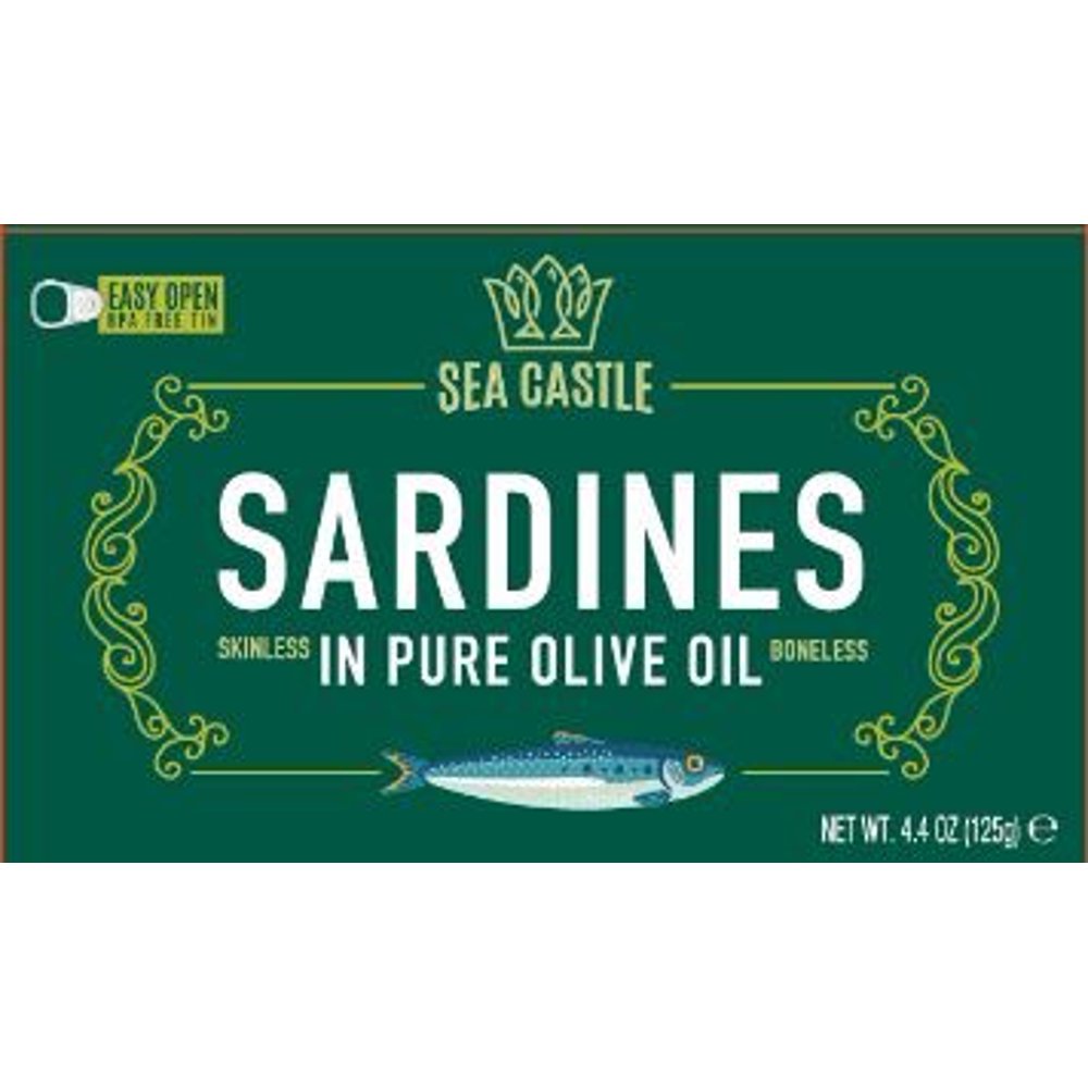 Sea Castle Sardines in Olive Oil, 4.375 oz