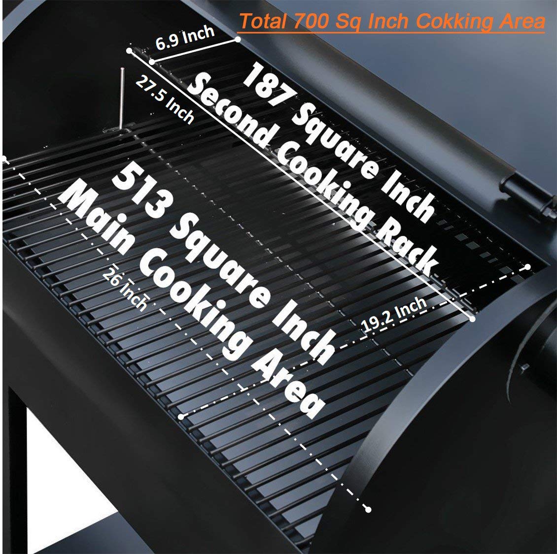 Z GRILLS ZPG-7002E 2019 New Model Wood Pellet Smoker, 8 in 1 BBQ Grill Auto Temperature Control, 700 sq inch Cooking Area, Silver Cover Included - image 5 of 7