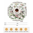 thumbnail image 6 of 13 Inch Round Placemats Set of 6, Pink Spring Floral Non Slip Heat Insulation PP Table Mats, Elegant Pastoral Flowers Birds Watercolor Washable Place Mats for Kitchen Dining Party Table Decor, 6 of 7