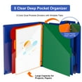 thumbnail image 5 of Telescoping Project Organizer Binder, 2-Pack 1 inch 3 Ring Binder with 5 Color Dividers, with Customized Front Cover & 1 Extra Pocket Blue, 5 of 7