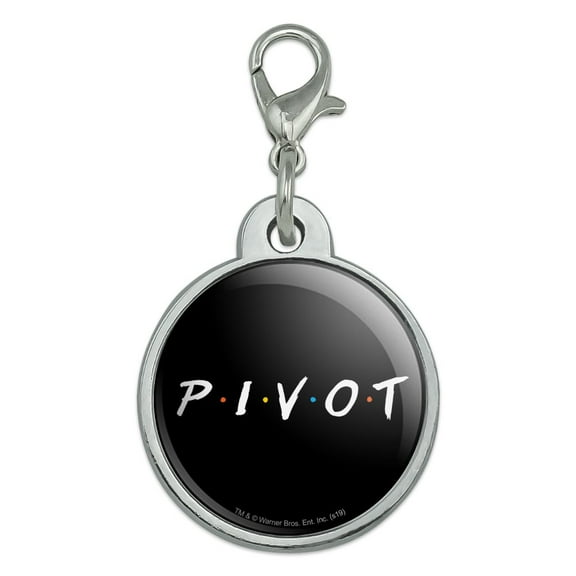 Friends PIVOT Chrome Plated Metal Pet Dog Cat ID Tag
