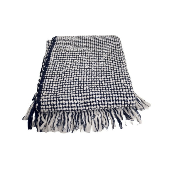 Home&Manor Handcrafted 100% Wool Throw Blanket