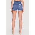 thumbnail image 4 of Women's WAX Distressed Fixed Cuff Denim Shorts, 4 of 4
