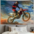 thumbnail image 2 of Orinice  3D Dirt Bike Tapestry Wall Hanging Motocross Racer Extreme Sports Tapestry for Kids Boys Teens Racing Motorcycle Wall Tapestry Motorbike Bedspread Large  50x40inch, 2 of 6