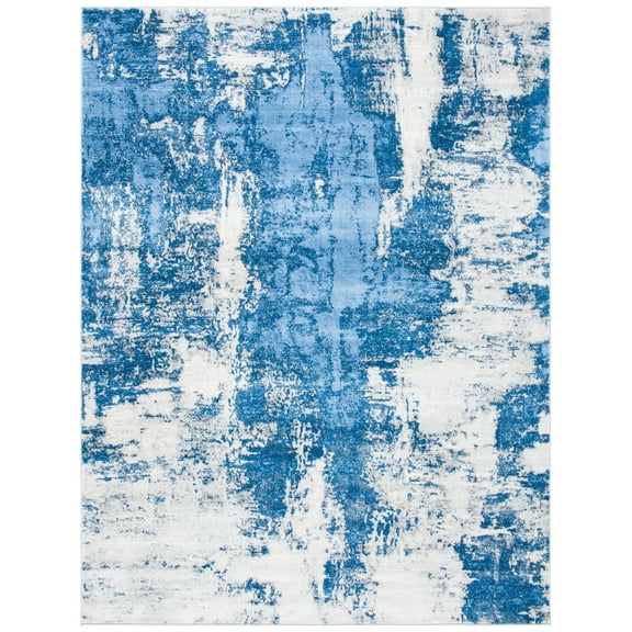 SAFAVIEH Jasper Alvina Abstract Overdyed Area Rug, Blue/Ivory, 8' x 10'