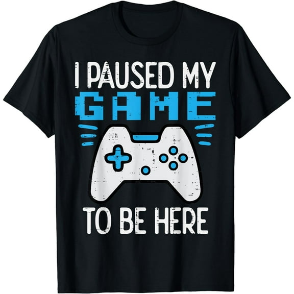 Paused My Game Gamer Controller Gaming Boys Kids Men Youth T-Shirt