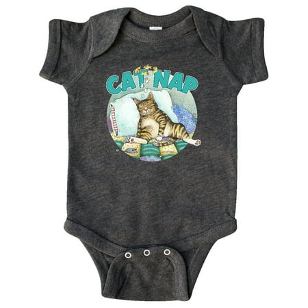 

Inktastic Cat Nap Cute Sleeping Cat Gift Baby Boy or Baby Girl Bodysuit