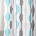 thumbnail image 3 of Mid Century Geo Shower Curtain, 72" x 72", Blue & Gray, 3 of 5