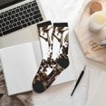 thumbnail image 6 of KLL Skeleton Dance with Mushrooms Print Cool Socks Men's Women's Crew Socks Funny Crazy Novelty Stockings, 6 of 7