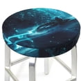 thumbnail image 3 of Balery Futuristic Jet Ski Adventure Fundas de asiento para taburete de bar redondo de tela de terciopelo ajustables que protegen de arañazos y manchas para sillas de 14 a 17 pulgadas.-12 inch, 3 of 7