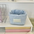 thumbnail image 4 of AYktou Checkered Fabric Storage Baskets, Checkered Fabric Jewelry Organizers and Storage Cosmetics Storage Bag Miscellaneous Items Storage Bins Multi-Functional Candy Bag Desktop Organizers, 4 of 7