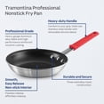 thumbnail image 5 of Tramontina Professional 8-Inch Non Stick Small Frying Pan, Heavy-Gauge Aluminum Skillet with Reinforced Nonstick Coating, Red Handle, Dishwasher and Oven Safe, 5 of 9