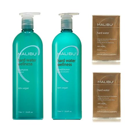 Malibu C Bundle 3 Items Malibu Hard Water Wellness Shampoo