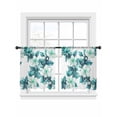 thumbnail image 6 of Teal Botanical Spring Sheer Curtains for Living Room Bedroom White Floral Spring Sheer Curtains 45 Inch Long 2 Panels Set Light Filtering Curtain Window Treatments Drapes for Dining Room, 6 of 6