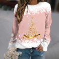 thumbnail image 2 of NMMUED Christmas Sweatshirts for Women's Christmas Shirts Cute Sweatshirts Holiday Sweatshirts for Women Baggy Sweatpants for Women Christmas Vacation Sweatshirt Pink XXL, 2 of 4