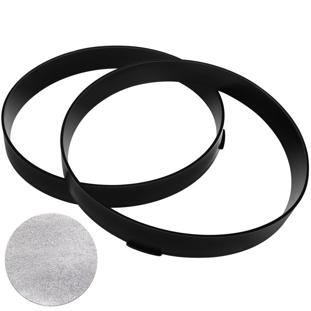 2 moldes reutilizables para hacer caminos de jardín en forma de media luna, ideales para crear ladrillos y piedras.
