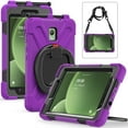thumbnail image 2 of For Samsung Galaxy Tab Active5/Tab Active3 8 Inch Case, 360 Rotatable Handle Stand, Shoulder Strap, Drop-Proof Design, Purple, 2 of 7