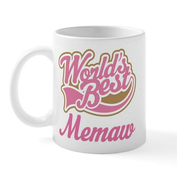 CafePress - Worlds Best Memaw Mug - 11 oz Ceramic Mug - Novelty Coffee Tea Cup