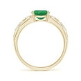 thumbnail image 2 of ANGARA Natural Oval 1.1 ct Emerald Vintage Style Ring with Diamond Accents in 14K Yellow Gold for Women (Size-8x6mm) | May Birthstone, Anniversary, Jewelry Gift for Women | Natural Emerald Ring, 2 of 9