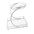 thumbnail image 3 of Cesta de frutas, soporte para frutas y verduras de alambre de hierro multicapa, tazón para bocadillos con fácil limpieza y gran espacio de almacenamie Blanco 2 capas, 3 of 8