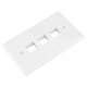 thumbnail image 4 of Placa de pared ANGGREK 3 Tapa de acoplador de puerto Video HDTV 2 puertos 3 puertos 4 puertos 6 puertos color blanco, 4 of 8