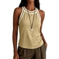 thumbnail image 4 of Admvng Womens Tank Top Stretchy Knit Basic Summer Camisole Blouse, 4 of 7