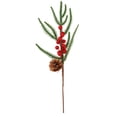 thumbnail image 2 of Aodebiao Tiges de Verdure de Pin Artificielles Réalistes avec Baies et Cônes Rouges, Branches Flexibles pour Couronnes de Noël, Centres de Table, Déco Maison et Mariage, Arrangements de Feuillage Réalistes, 2 of 6