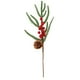 thumbnail image 2 of Esquejes de Agujas de Pino Navideñas Verdes con Frutos Rojos y Piñas | Ramas Artificiales Flexibles de 40 Cm | Textura Realista | Decoración Navideña Sin Mantenimiento para Coronas y Mesas Navideñas, 2 of 6