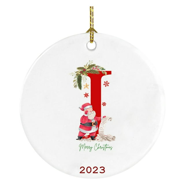 Decoraciones de Navidad Al Aire Libre Decoración Del Árbol de Navidad Colgante Personalizado Navidad 26 Carta Decoración, Decoración Del Árbol de Navidad Regalo de Navidad Decoraciones Del Árbol de Na