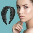thumbnail image 2 of Unique Bargains 1 Pc Dot Pattern Headband 5.91"x4.33" Black, 2 of 6