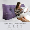 thumbnail image 2 of Rounuo Bed Wedge Pillow for Headboard, Full Triangular Reading Pillow Linen Large Bolster Backrest Support Upholstered Lumbar Cushion Purple 54"x20", 2 of 7
