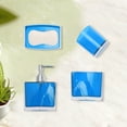 thumbnail image 3 of Unique Bargains 4Pcs Lightweight Bathroom Accessories Set Blue, 3 of 4