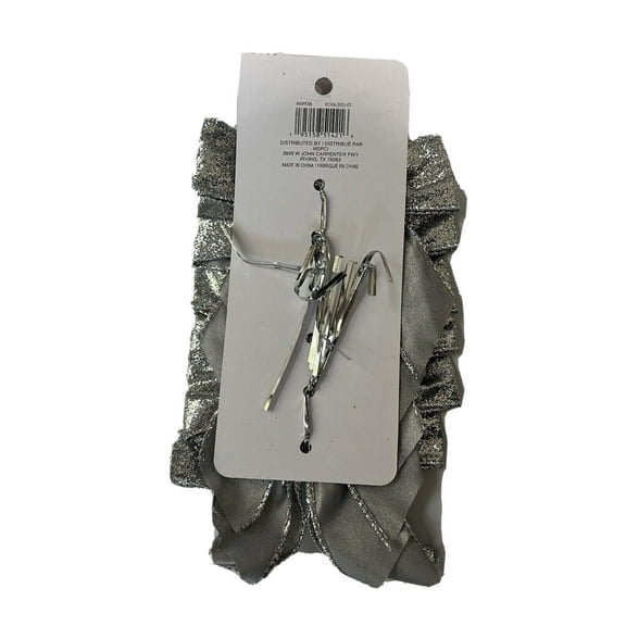 Celebrate It Christmas Bows Christmas Decor Bows Silver Shimmer Decor Bows 6 Pc