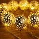 thumbnail image 3 of Guirnaldas de luces LED - 5 metros | NO funciona con pilas con enchufe de red | 50 LED blanco cálido | bolas orientales Xemadio MZQ-0506, 3 of 8