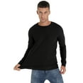 thumbnail image 5 of GIRUNS Mens Waffle Crew Neck Long Sleeve Pullover Shirts Casual Lightweight Fitted Basic T-Shirt, 5 of 5