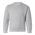 thumbnail image 2 of Hanes- Crewneck Sweatshirt for Youth | Long Sleeve Pullover Fleece Ecosmart&nbsp;Warmth Sweater in Light Steel color, 7.8oz, 50/50 Cotton/Polyester, Pack 2, Size XS, 2 of 6