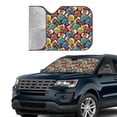 thumbnail image 3 of Kdxio American Football Print Front Windshield Sun Shade,Folding Auto Sunshade for Car Truck SUV-Small, 3 of 7