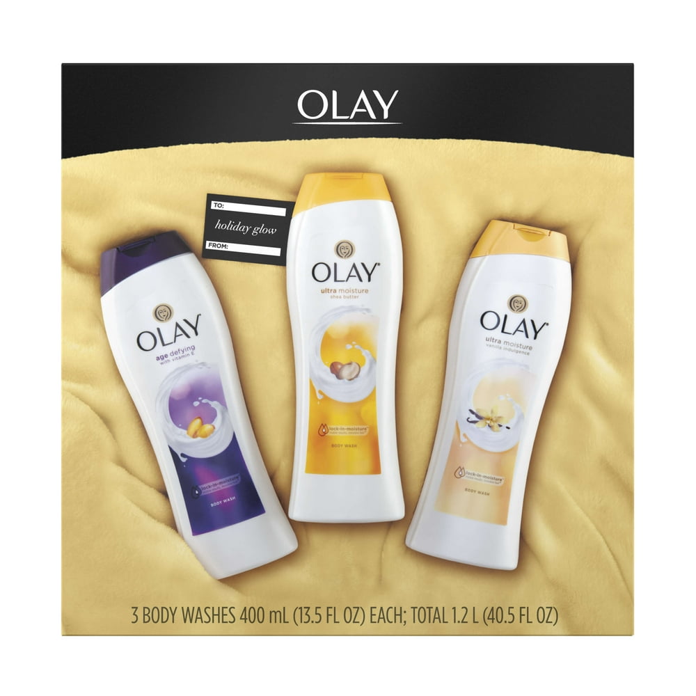 Olay Holiday Glow Body Wash Gift Pack, 3 13.5 fl oz