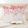 thumbnail image 3 of Red Polka Dot Outdoor Waterproof Pillow Covers, Abstract Modern Art Dots Watercolor Decorative Square Throw Pillowcase Sofa Cushion Sham for Patio/Couch/Chair, 16"x16" 2 Pack, 3 of 8