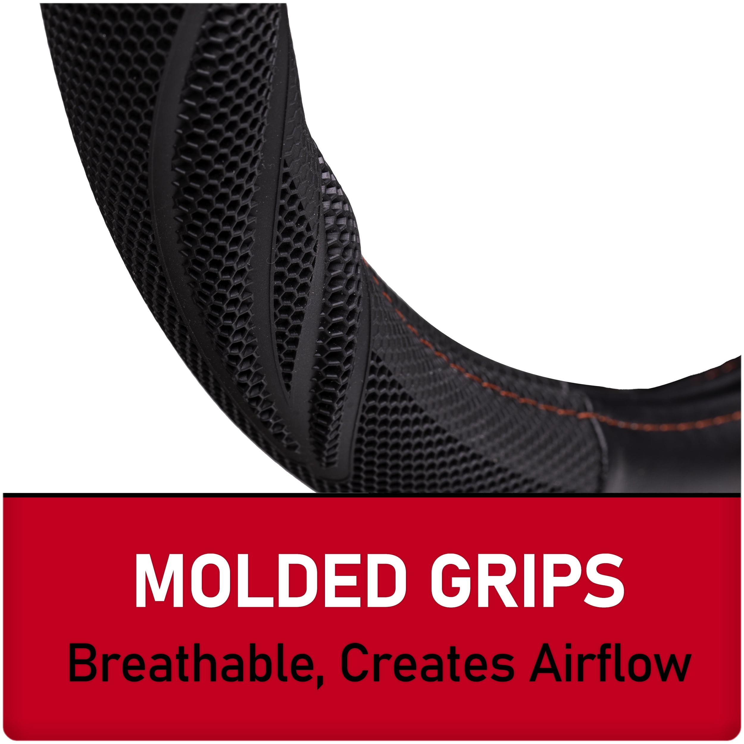 Genuine Dickies Black-Red Carbon Fiber Dura Grip Steering Wheel Cover 34099PWDI